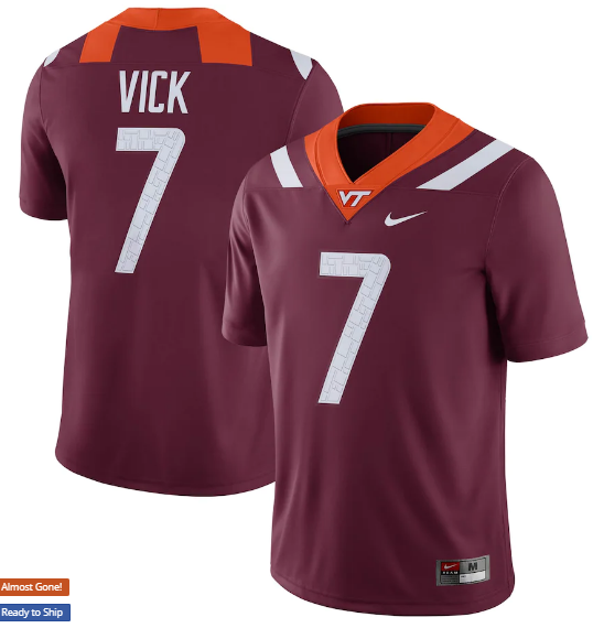 Michael Vick Virginia Tech Hokies Nike Alumni Player Game Jersey