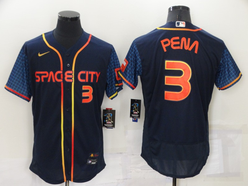 Toddler #3 Jeremy Peña 2022 Navy City Connect Stitched Baseball Jersey