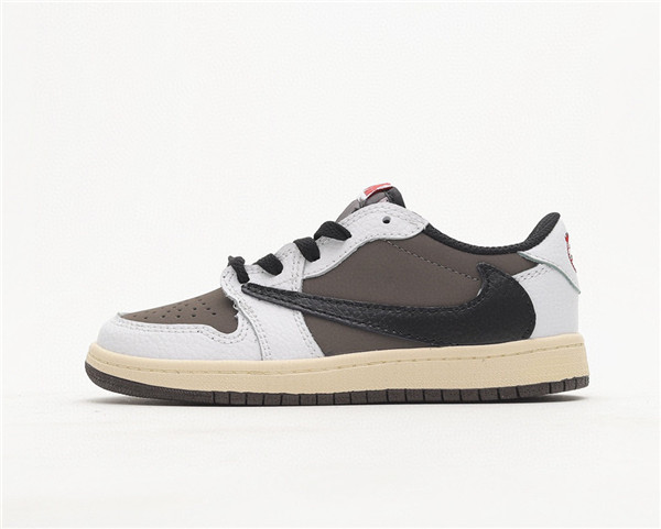 Youth Running Weapon Air Jordan 1 White/Brown Low Top Shoes 0052 Youth Running Weapon Air Jordan 1 White/Brown Low Top Shoes 0052