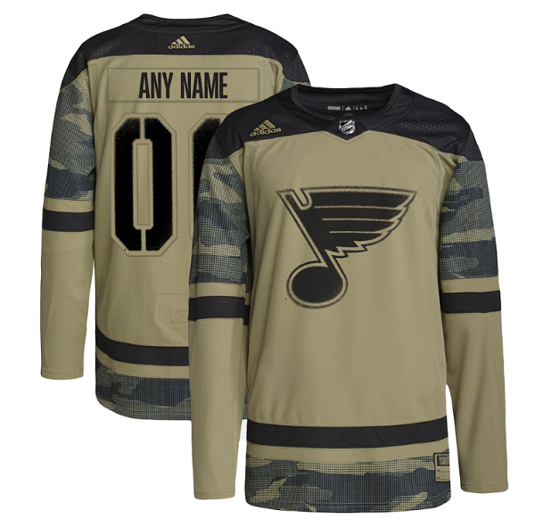Men's St. Louis Blues Active Player Custom 2022 Camo Military Appreciation Night Stitched Jersey Men's St. Louis Blues Active Player Custom 2022 Camo Military Appreciation Night Stitched Jersey