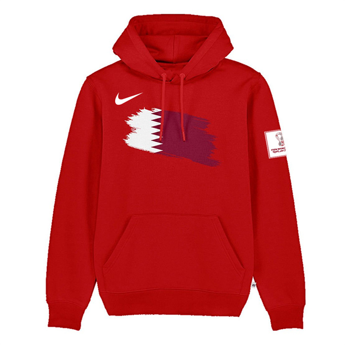 Men's Qatar FIFA World Cup Soccer Hoodie Red
