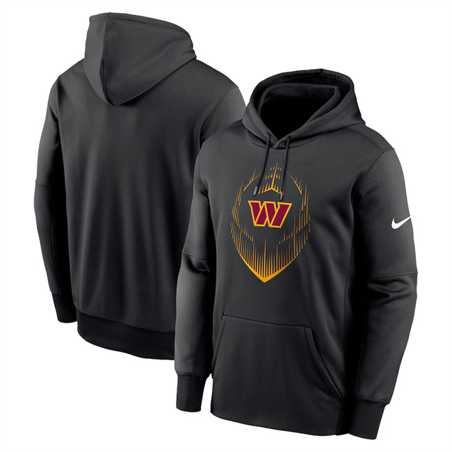 Men's Washington Commanders Black Icon Performance Pullover Hoodie Men's Washington Commanders Black Icon Performance Pullover Hoodie