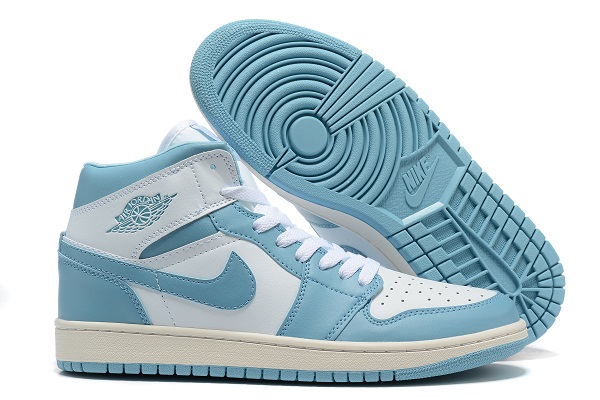 Men's Running Weapon Air Jordan 1 Blue/White Shoes 158