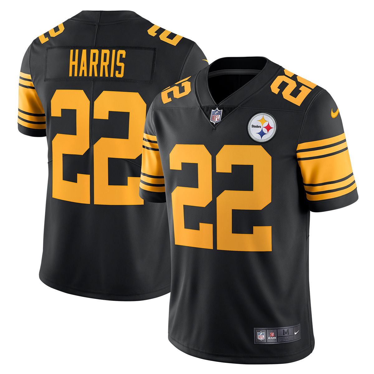 Youth Pittsburgh Steelers #22 Najee Harris Black Color Rush Limited Stitched NFL Jersey