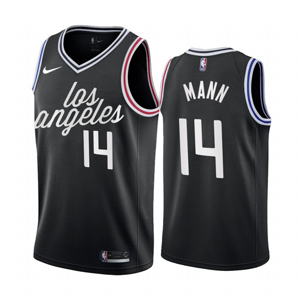 Men's Los Angeles Clippers #14 Terance Mann 2022/23 Black City Edition Stitched Jersey Men's Los Angeles Clippers #14 Terance Mann 2022/23 Black City Edition Stitched Jersey