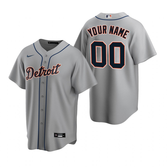 Youth Detroit Tigers Active Player Custom Grey Cool Base Stitched Baseball Jersey
