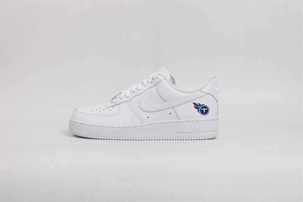 Men's Tennessee Titans Air Force 1 Low White Shoes 001 Men's Tennessee Titans Air Force 1 Low White Shoes 001