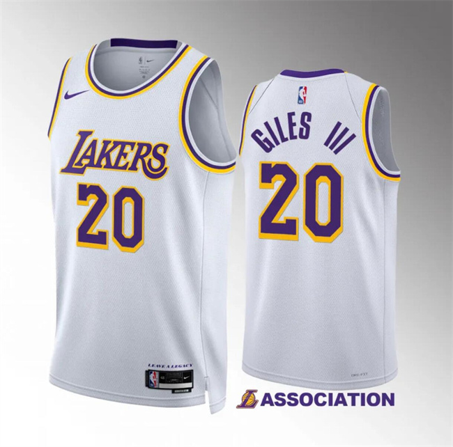 Men's Los Angeles Lakers #20 Harry Giles Iii Stitched White Association Edition Basketball Jersey Men's Los Angeles Lakers #20 Harry Giles Iii Stitched White Association Edition Basketball Jersey