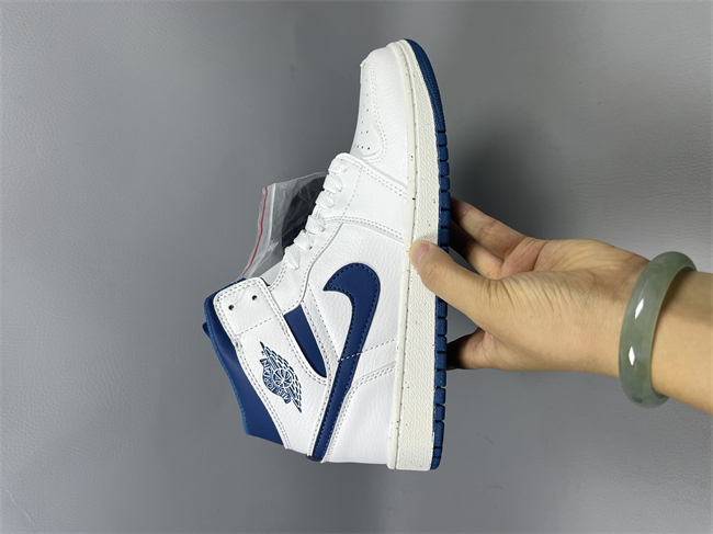 Women Running Weapon Air Jordan 1 White/Royal Shoes 501 Women Running Weapon Air Jordan 1 White/Royal Shoes 501