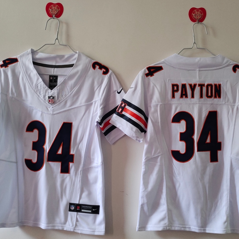 Youth Chicago Bears #34 Walter Payton White F.U.S.E Vapor Stitched Football Jersey